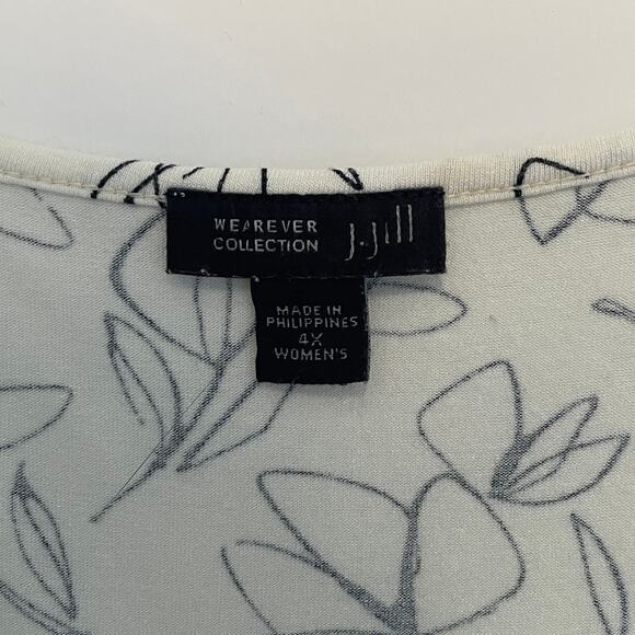 J. Jill Cream Floral Tank Size 4X Wearever Collection Knit Top - Picture 5 of 9